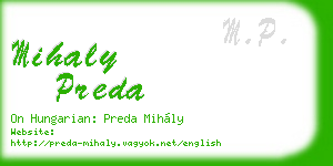 mihaly preda business card